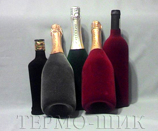 примеры флокированных бутылок